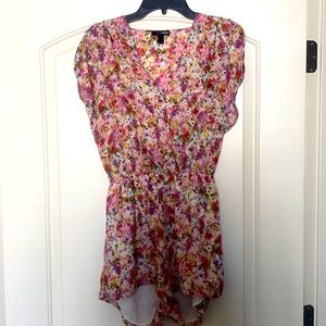 Aqua multicolored romper